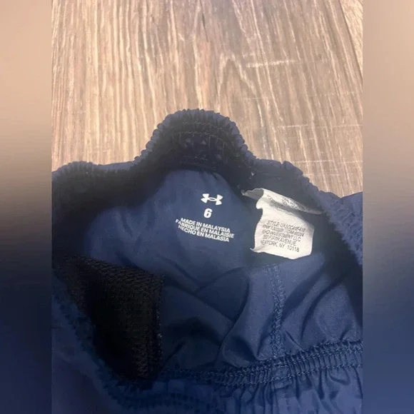 Under Armour Kids Boys Light Weight Navy Blue Shorts Size 6 - Picture 3 of 4